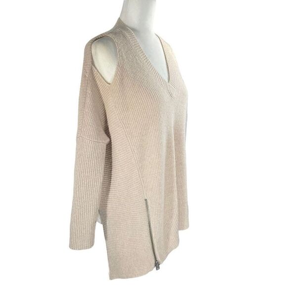 AllSaints Women's Cream Wool Able Open Shoulder Jumper Sweater Size Small - Picture 8 of 12